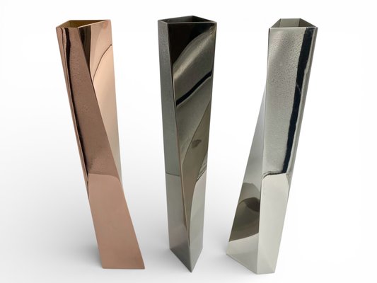 Sculptural Triptych Crevasse Vases by Zaha Hadid for Officina