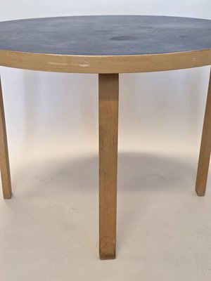 90A Table in Blue Linoleum by Alvar Aalto for Artek, Finland