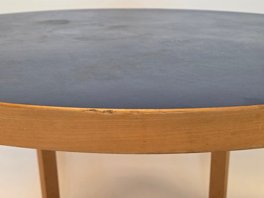 90A Table in Blue Linoleum by Alvar Aalto for Artek, Finland