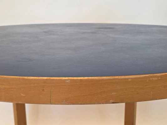 90A Table in Blue Linoleum by Alvar Aalto for Artek, Finland