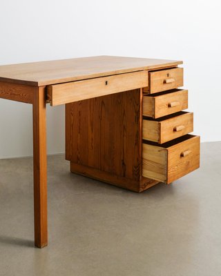 Swedish Wooden Värmdö Pine Desk by Axel Einar Hjorth for Nordiska