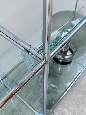 Vintage Modular Shelf in Chrome Glass by Poul Cadovius for Royal