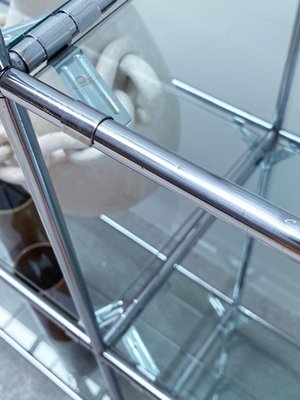 Vintage Modular Shelf in Chrome Glass by Poul Cadovius for Royal