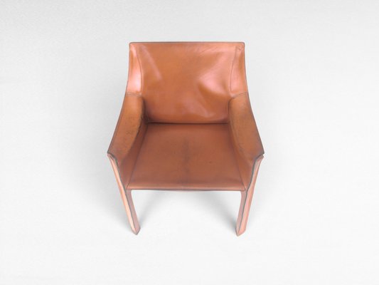 CAB 413 Chair in Cognac Leather by Mario Bellini for Cassina