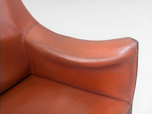 CAB 413 Chair in Cognac Leather by Mario Bellini for Cassina