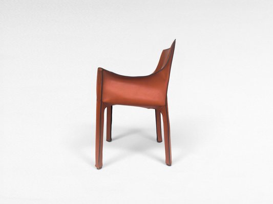 CAB 413 Chair in Cognac Leather by Mario Bellini for Cassina