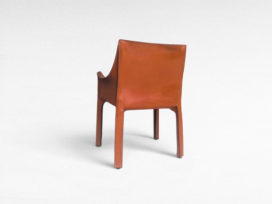 CAB 413 Chair in Cognac Leather by Mario Bellini for Cassina