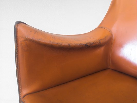 CAB 413 Chair in Cognac Leather by Mario Bellini for Cassina