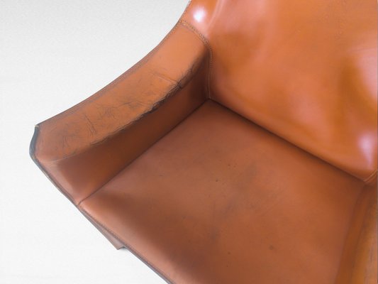 CAB 413 Chair in Cognac Leather by Mario Bellini for Cassina