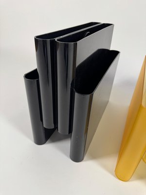 Black Magazine Rack by Giotto Stoppino for Kartell, 1970s for sale