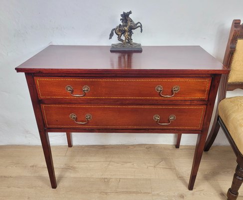 vintage 2 drawer dresser Drexel French Country Commode providing versatile storage for clothes Vintage Edwardian Style Inlaid Chest
