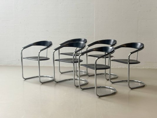 Arrben Canasta風　チェア　1脚 Canasta Cantilever Chairs by Arrben, Italy, 1980s, Set of 6 for