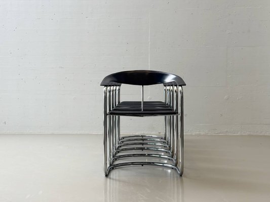 Canasta Cantilever Chairs by Arrben, Italy, 1980s, Set of 6 for