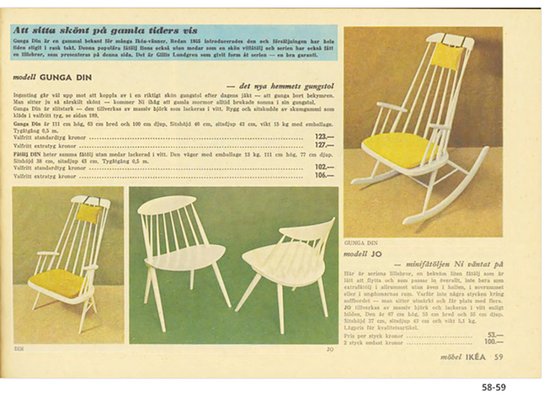 Vintage Rocking Chair from Ikea, 1960 for sale at Pamono