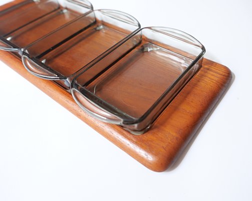 Scandinavian Teak Appetizer Tray, 1960 for sale at Pamono