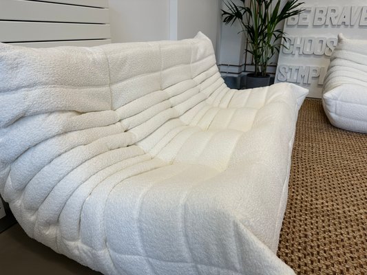 Togo Sofa Set by Michel Ducaroy for Ligne Roset, 5 Piece in White