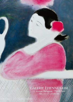 Jeune Femme au Bouquet Poster after André Brasilier for sale at Pamono
