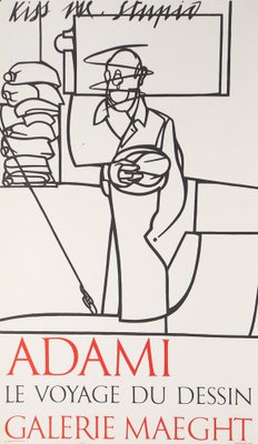 アート・デザイン・音楽 Valerio Adami : le voyage du dessin Valerio Adami, Le voyage du dessin, Lithograph for sale at Pamono