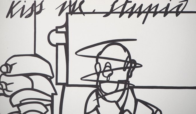 Valerio Adami, Le voyage du dessin, Lithographie en vente sur Pamono