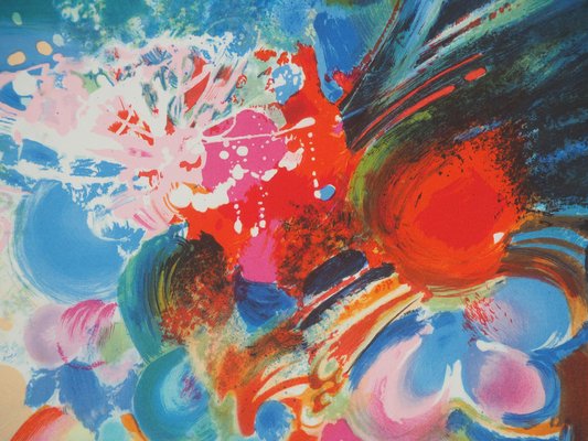 Daniel Gelis, Le bouquet de fleurs, Lithograph for sale at Pamono