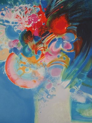 Daniel Gelis, Le bouquet de fleurs, Lithograph for sale at Pamono