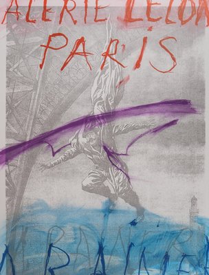 Arnulf Rainer ビンテージポスター Arnulf Rainer, La Tour Eiffel, Lithograph for sale at Pamono