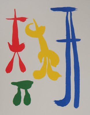 Joan Miro, Surreal Family, Lithograph for sale at Pamono