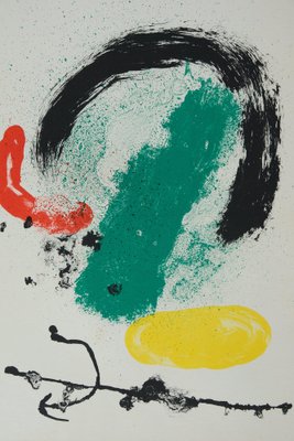 Joan Miro, Surreal Composition in Green, Lithograph for sale at Pamono