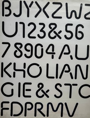 Exhibition Poster with Design for a Typeface by Kho Liang Ie