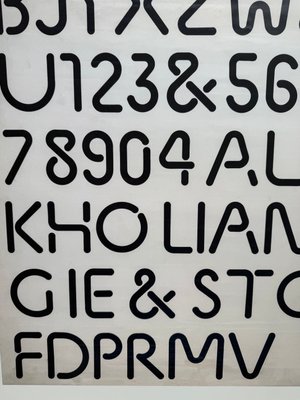 Exhibition Poster with Design for a Typeface by Kho Liang Ie