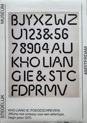 【SALE】TYPOGRAPHYS アートポスター（大型A2サイズ）1974 Exhibition Poster with Design for a Typeface by Kho Liang Ie