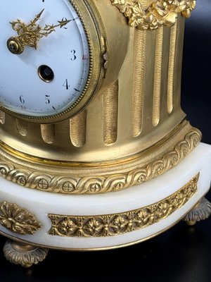 Louis XVI French Gilt Bronze Mantel Clock with Cupid for sale at