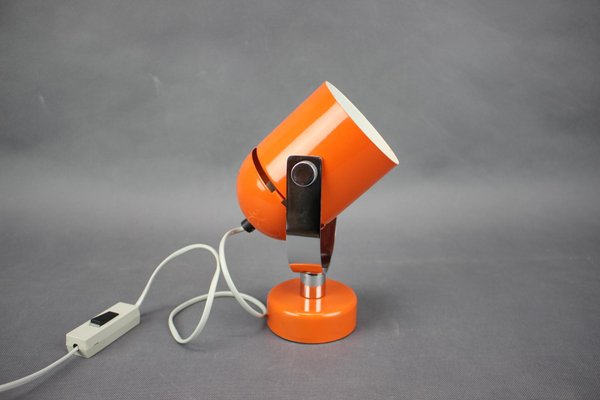 Orange Metal and Chrome Lamp by Stanislav Indra, Former