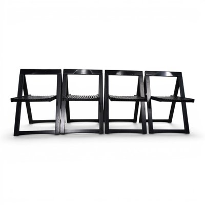 【PMCさま専用出品】Trieste folding chair Trieste Folding Chairs by Aldo Jacobi for Bazzani, 1960, Set of 4
