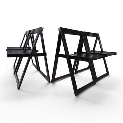 Trieste Folding Chairs by Aldo Jacobi for Bazzani, 1960, Set of 4