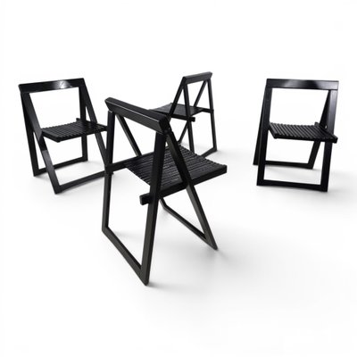 Trieste Folding Chairs by Aldo Jacobi for Bazzani, 1960, Set of 4