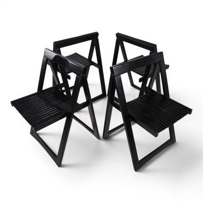 Trieste Folding Chairs by Aldo Jacobi for Bazzani, 1960, Set of 4