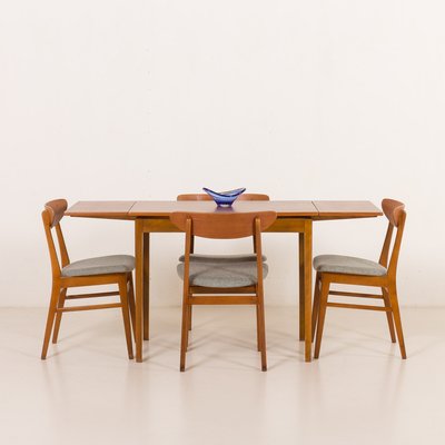 Teak and Wool Chairs from Farstrup Møbler, 1960s, Set of 4 for