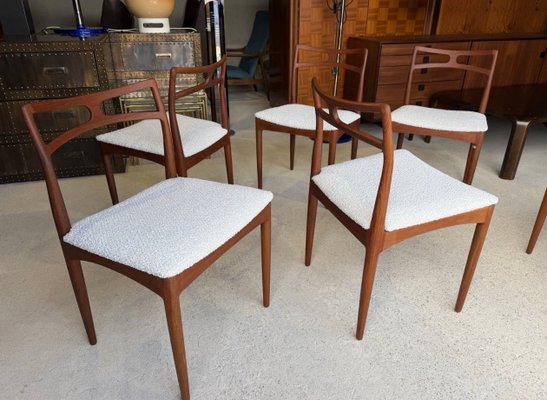 Vintage Danish Teak Dining Chairs by Johannes Andersen, Set of 6