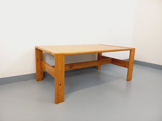 Large Vintage Coffee Table in Pine, 1990s for sale at Pamono