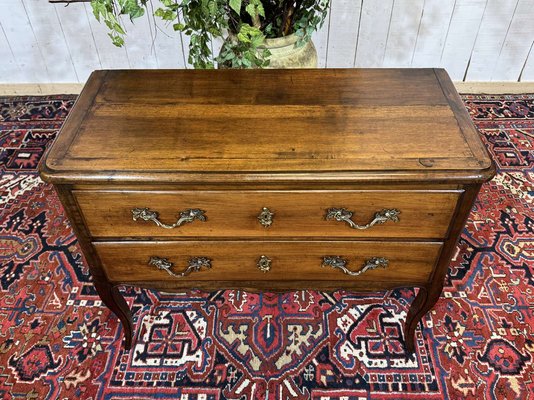 Louis XV Two-Drawer Chest of Drawers in Walnut and Poplar Wood, 1890s for  sale at Pamono