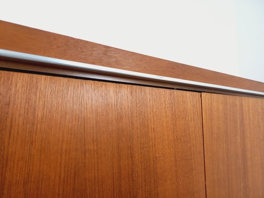 Vintage Scandinavian Teak and Metal Wardrobe, 1960s for sale at Pamono