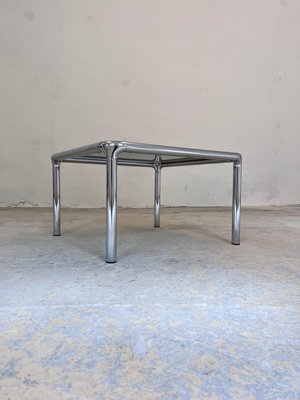 Chrome and Smoked Glass Coffee Table by Etienne Fermigier for sale