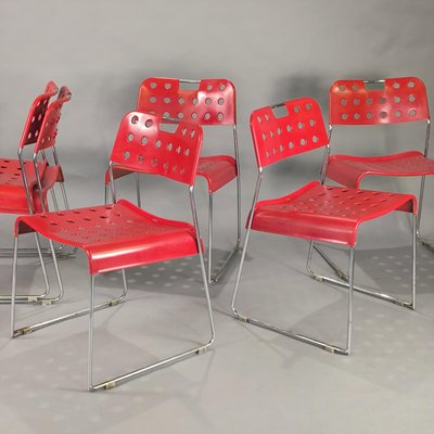 Omstak Chairs by Rodney Kinsman for Bieffeplast, 1970s, Set of 6