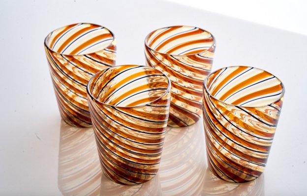Glasses by Mariana Iskra for Ribes Studio, Set of 4 for sale at Pamono