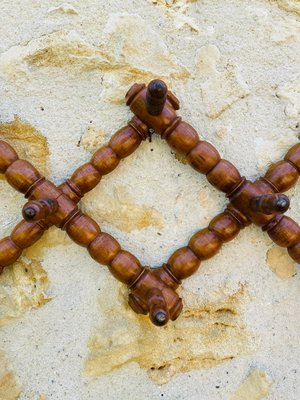 Antique Wall Mounted Turned Wood Folding Coat Rack, 1890s for sale