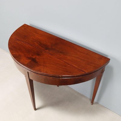 Half-Moon Console Table in Mahogany for sale at Pamono