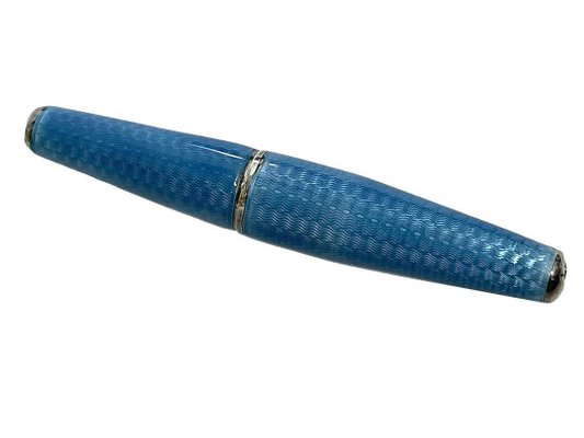 Art Deco German Silver Enamel and Guilloche Cigarette Holder, 1910 for sale  at Pamono
