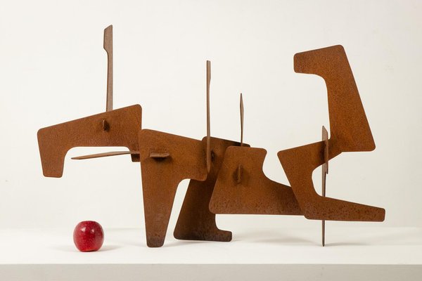 MPCEM, Abstract Sculpture, 1990s, Corten Steel for sale at Pamono