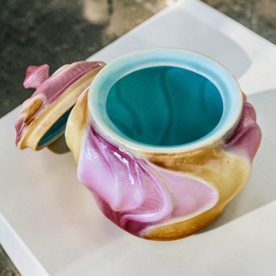 majolica tobacco jar Antique French Tobacco Jar in Majolica by Sarreguemines, 1885 for sale at Pamono majolica tobacco jar Antique French Tobacco Jar in Majolica by Sarreguemines, 1885 for sale at Pamono